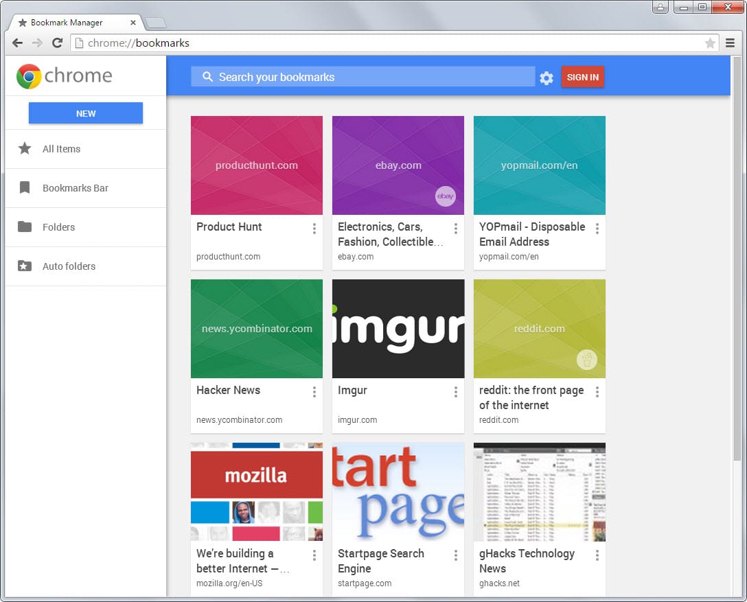Bookmarks folder for chrome in mac os