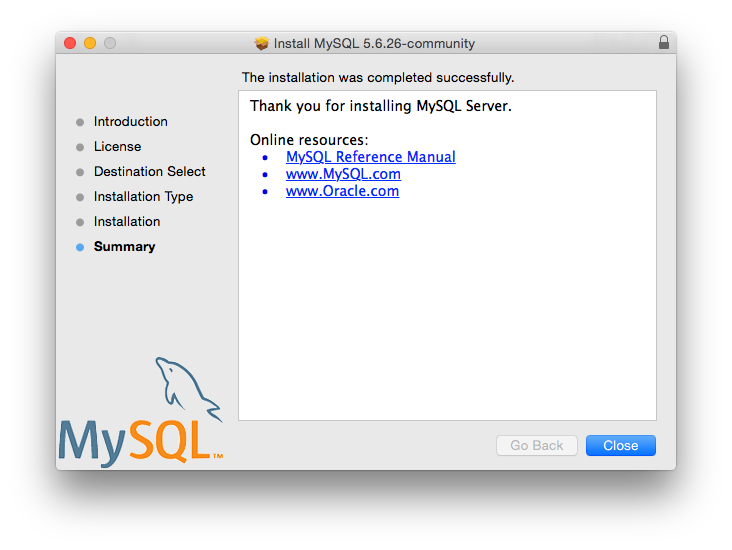 Mysql Install For Mac Osx 10.9.5